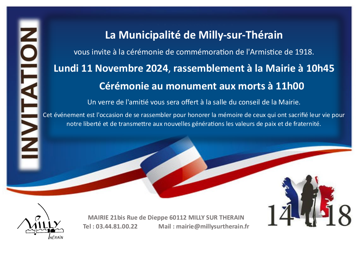 INVITATION 11 NOVEMBRE 2024